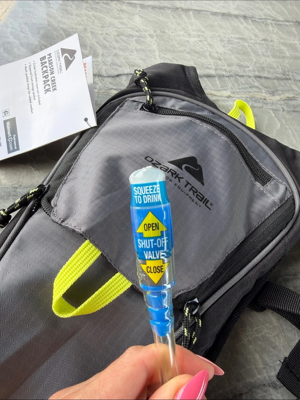 Ozark Trail Gray & Black Hydration Backpack - Men's